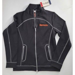 Jagermeister Full Zip Up Jacket Black orange Size XS Extra Small NWT Clique